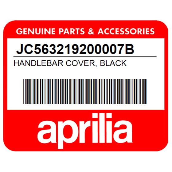 Aprilia JC563219200007B Handlebar Cover, Black