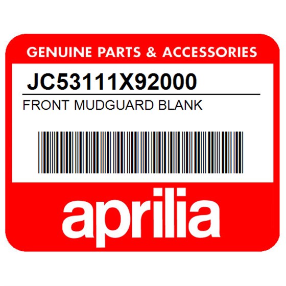 Aprilia JC53111X92000 Front Mudguard Blank