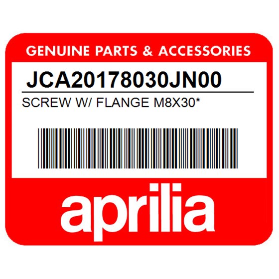 Aprilia JCA20178030JN00 Screw W/ Flange M8x30*