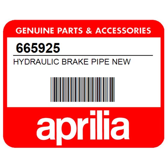 Aprilia 665925 Hydraulic Brake Pipe New
