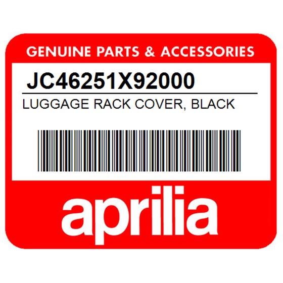 Aprilia JC46251X92000 Luggage Rack Cover, Black