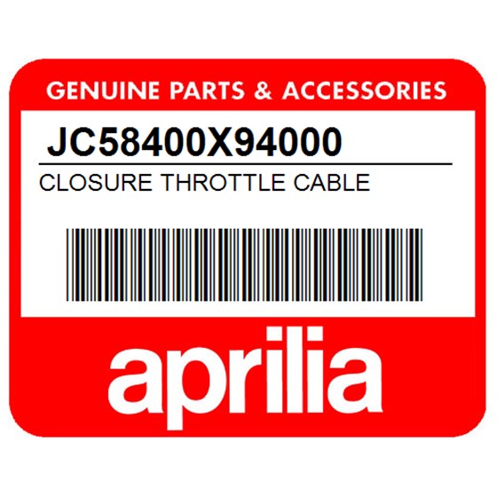 Aprilia JC58400X94000 Closure Throttle Cable