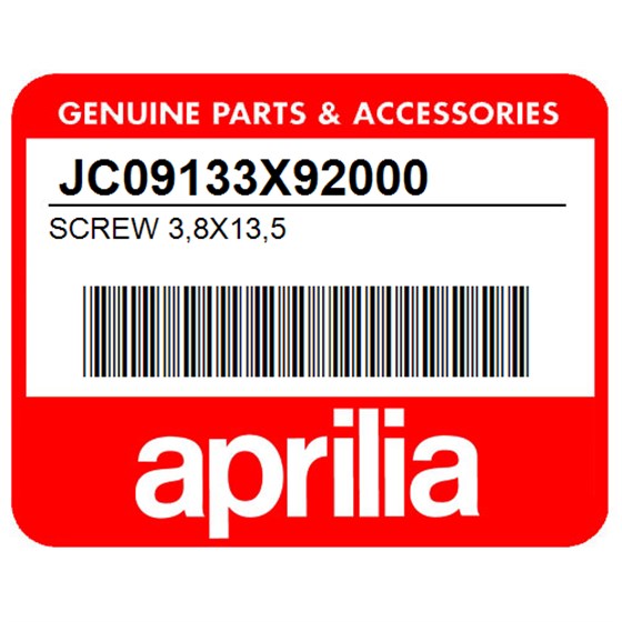 Aprilia JC09133X92000 Screw 3,8X13,5