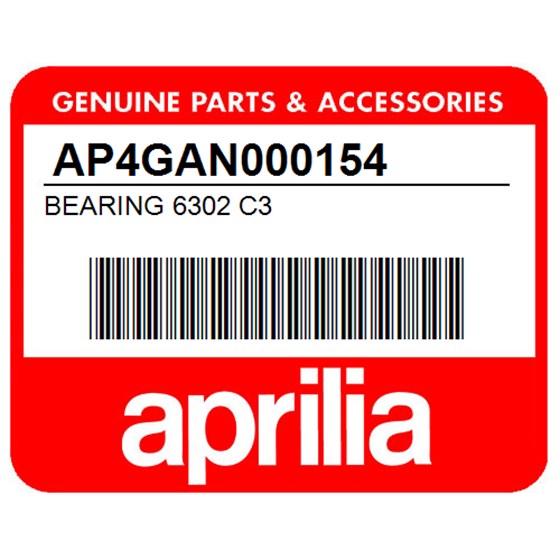 Aprilia AP4GAN000154 Bearing 6302 C3