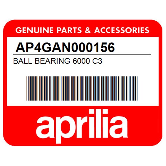 Aprilia AP4GAN000156 Ball Bearing 6000 C3