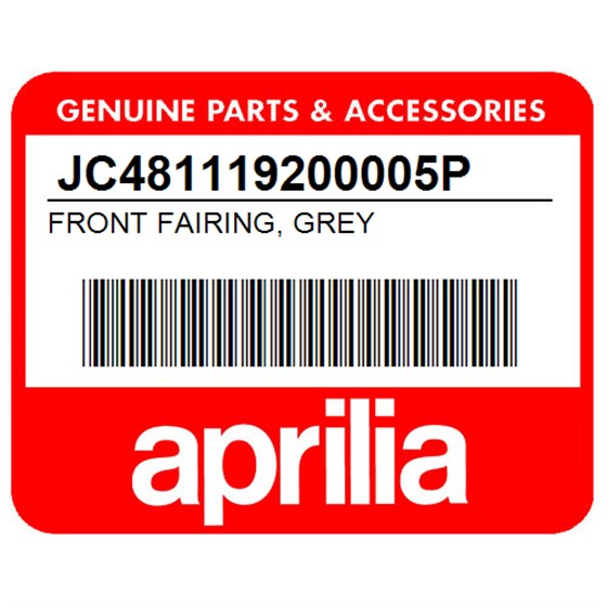 Aprilia JC481119200005P Front Fairing, Grey