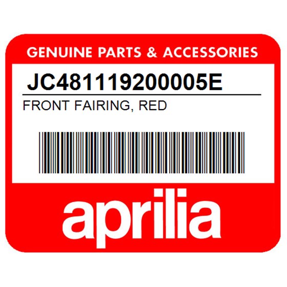 Aprilia JC481119200005E Front Fairing, Red