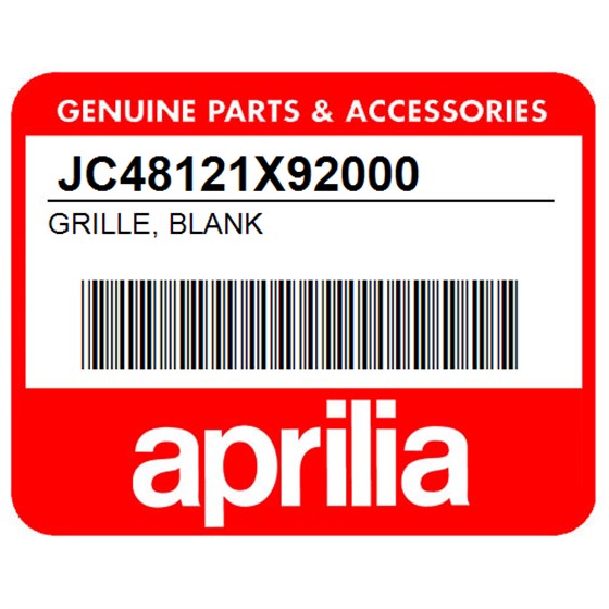Aprilia JC48121X92000 Grille, Blank