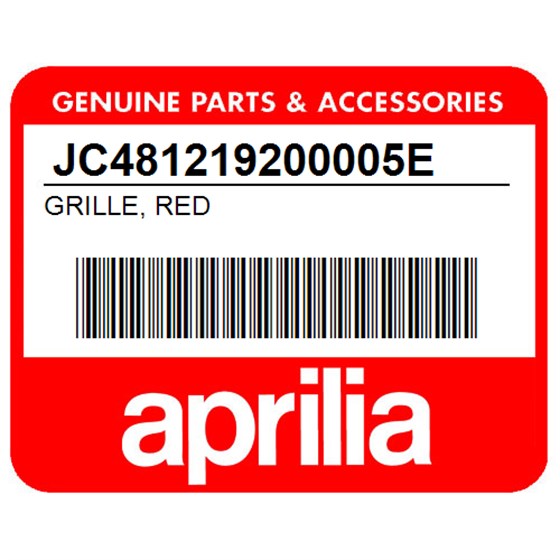 Aprilia JC481219200005E Grille, Red
