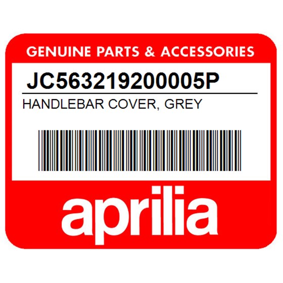 Aprilia JC563219200005P Handlebar Cover, Grey