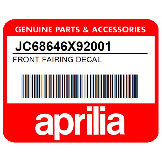 Aprilia JC68646X92001 Front Fairing Decal