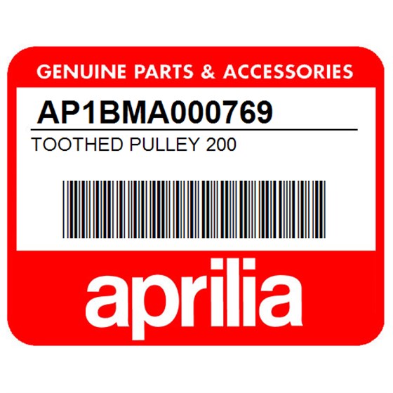 Aprilia AP1BMA000769 Toothed Pulley 200