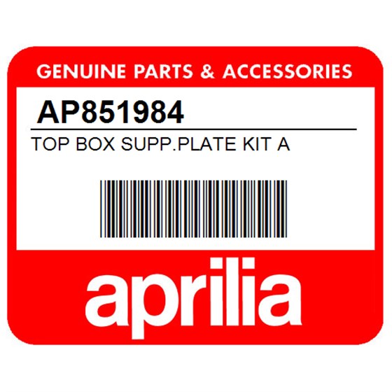 Aprilia AP851984 Top Box Supp.Plate Kit A