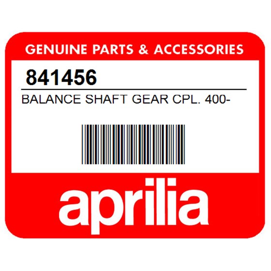 Aprilia 841456 Balance Shaft Gear Cpl. 400-500