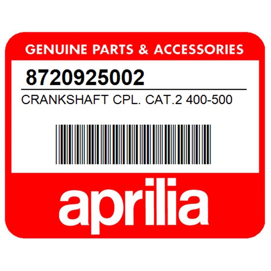 Aprilia 8720925002 Crankshaft Cpl. Cat.2 400-500