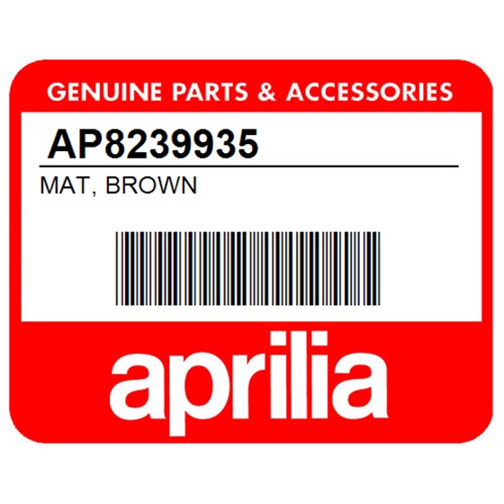 Aprilia AP8239935 Mat, Brown