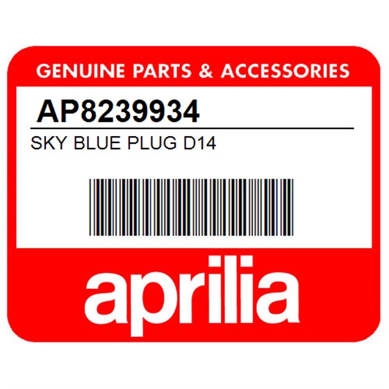 Aprilia AP8239934 Sky Blue Plug D14