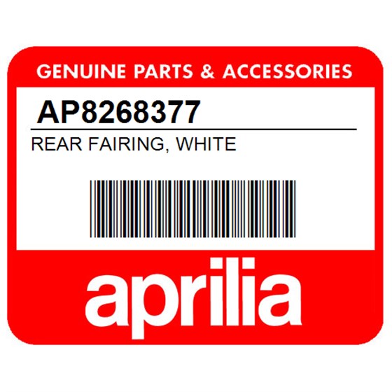 Aprilia AP8268377 Rear Fairing, White
