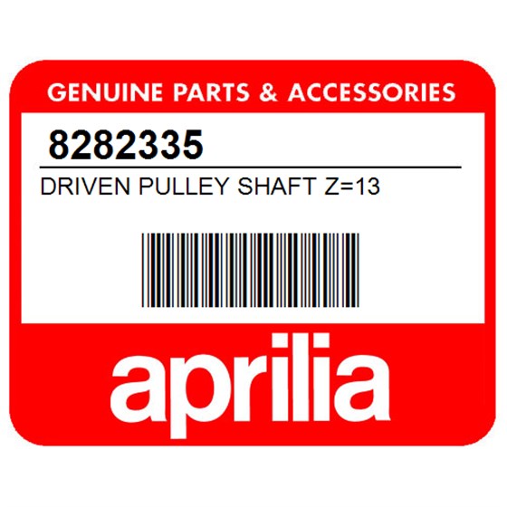 Aprilia 8282335 Driven Pulley Shaft Z=13
