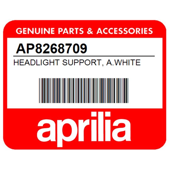 Aprilia AP8268709 Headlight Support, A.White