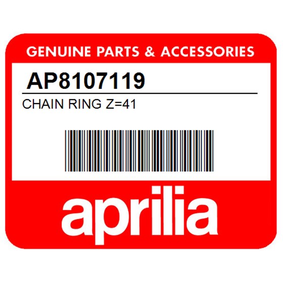 Aprilia AP8107119 Chain Ring Z=41