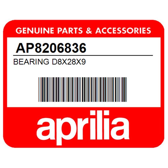 Aprilia AP8206836 Bearing D8x28x9