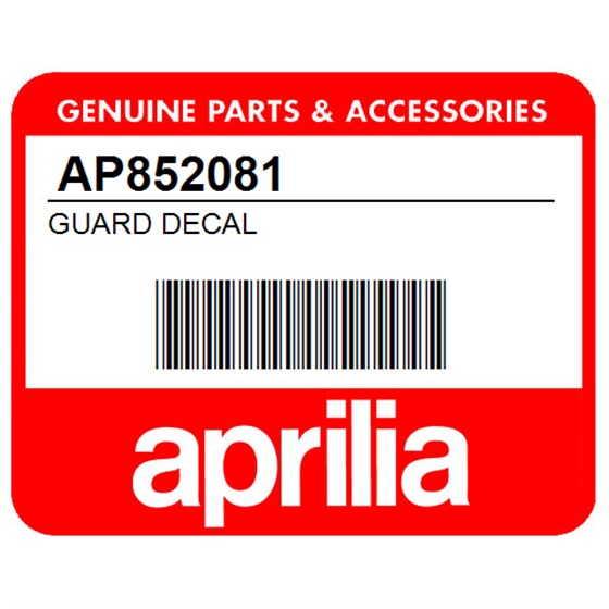 Aprilia AP852081 Guard Decal