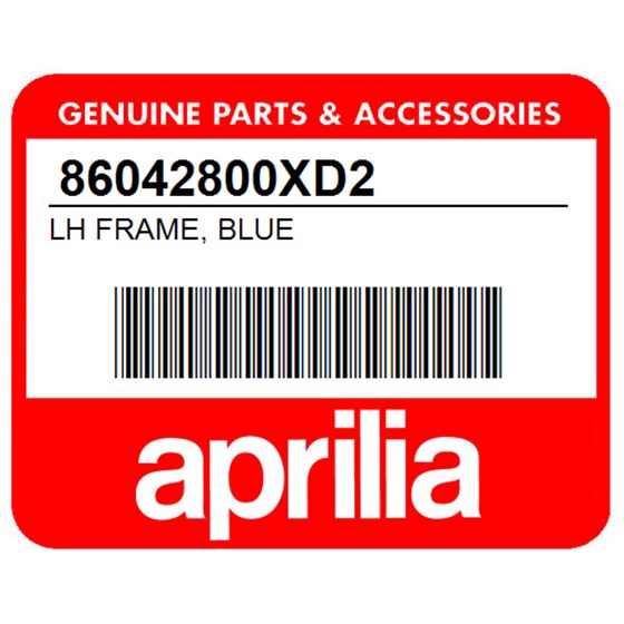 Aprilia 86042800XD2 Lh Frame, Blue