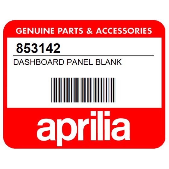 Aprilia 853142 Dashboard Panel Blank