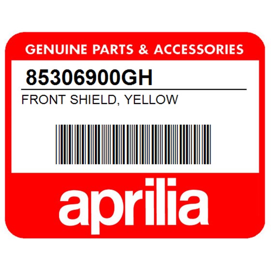 Aprilia 85306900GH Front Shield, Yellow