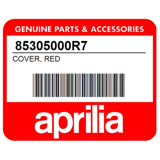 Aprilia 85305000R7 Cover, Red