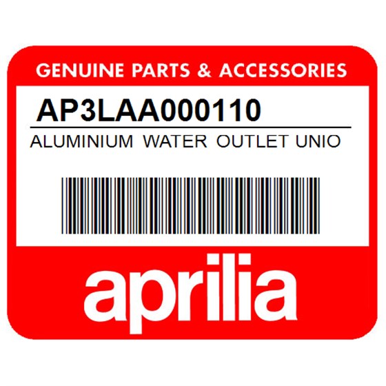 Aprilia AP3LAA000110 Aluminium Water Outlet Union