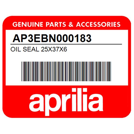 Aprilia AP3EBN000183 Oil Seal 25X37x6
