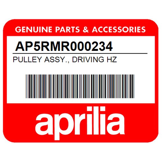 Aprilia AP5RMR000234 Pulley Assy., Driving Hz