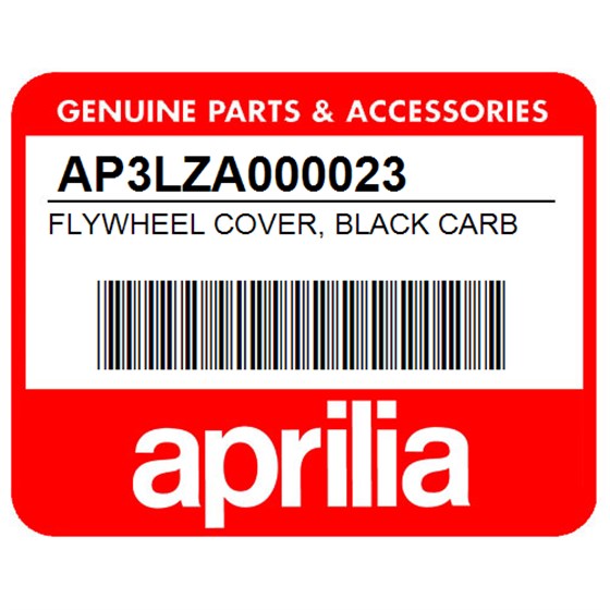 Aprilia AP3LZA000023 Flywheel Cover, Black Carb