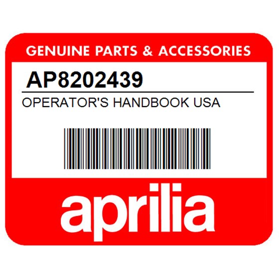 Aprilia AP8202439 Operator's Handbook Usa