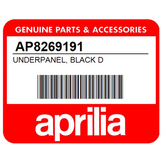 Aprilia AP8269191 Underpanel, Black D