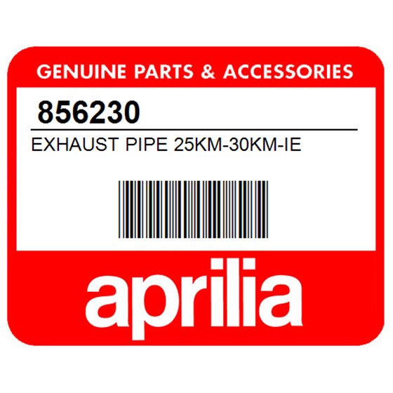 Aprilia 856230 Exhaust Pipe 25Km-30Km-Ie