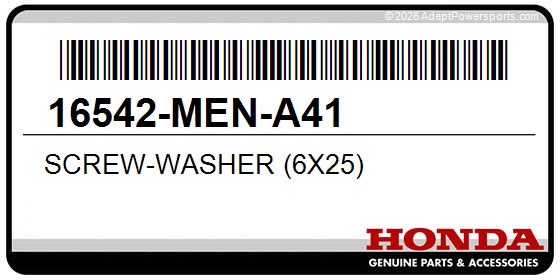 Honda 16542-MEN-A41 Screw-Washer (6X25)