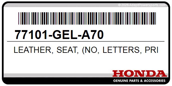 Honda 77101-GEL-A70 Leather, Seat, (No, Letters, Printed)