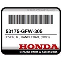 Honda 53175-GFW-305 Lever, R., Handlebar, (Coo)