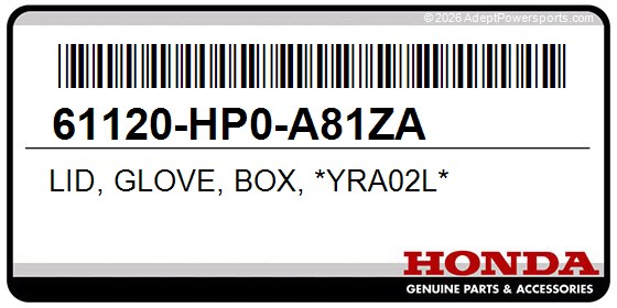 Honda 61120-HP0-A81ZA Lid, Glove, Box, *Yra02l*