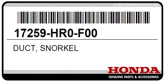 Honda 17259-HR0-F00 Duct, Snorkel