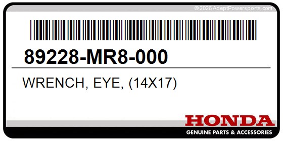 Honda 89228-MR8-000 Wrench, Eye, (14X17)