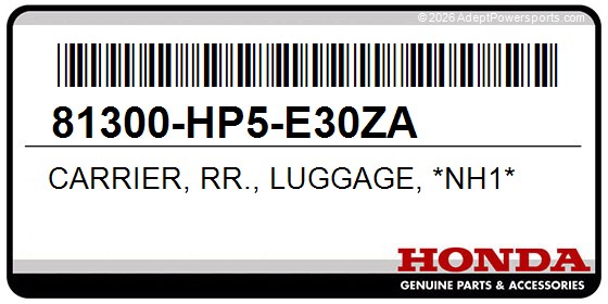 Honda 81300-HP5-E30ZA Carrier, Rr., Luggage, *Nh1*