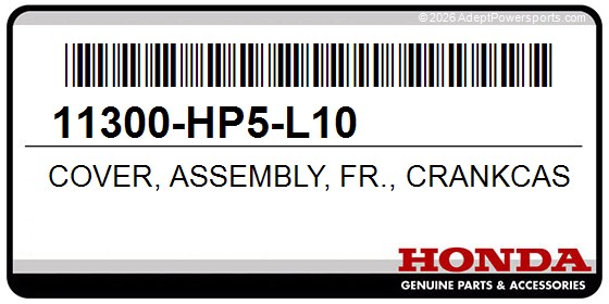 Honda 11300-HP5-L10 Cover, Assembly, Fr., Crankcase