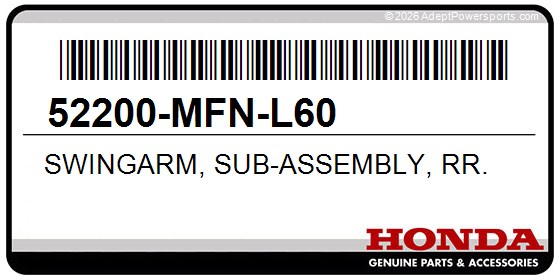 Honda 52200-MFN-L60 Swingarm, Sub-Assembly, Rr.