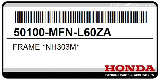 Honda 50100-MFN-L60ZA Frame *Nh303m*