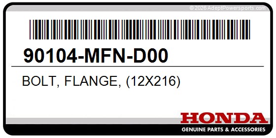 Honda 90104-MFN-D00 Bolt, Flange, (12X216)