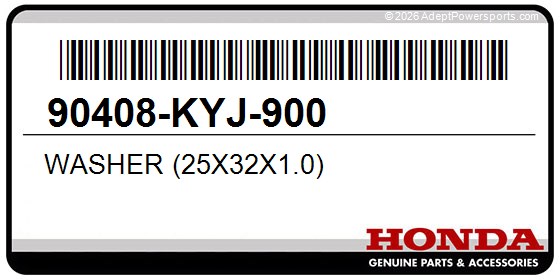 Honda 90408-KYJ-900 Washer (25X32x1.0)
